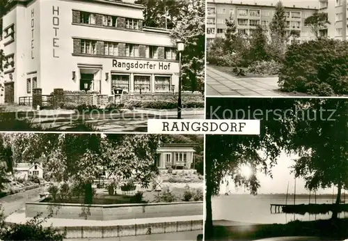 AK / Ansichtskarte Rangsdorf Hotel Rangsdorfer Hof Wilhelm Pieck Strasse Rangsdorfer See Klein Venedig Rangsdorf