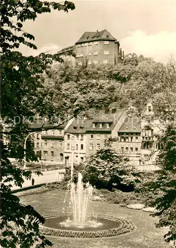 AK / Ansichtskarte Greiz_Thueringen Karl Liebknecht Platz Springbrunnen Greiz Thueringen