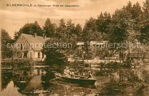 AK / Ansichtskarte Silbermuehle_Teutoburger_Wald Partie am Muehlenteich 