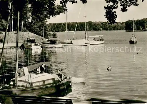 AK / Ansichtskarte Pieskow_Bad_Saarow Seglerhafen Fontanepark Pieskow_Bad_Saarow