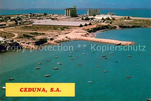 AK / Ansichtskarte Ceduna_Australia Aerial view of Fishing Fleet 