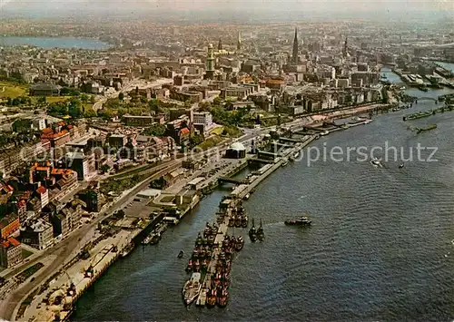 AK / Ansichtskarte Hamburg Hafen und Stadt Hamburg