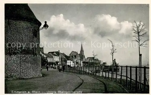 AK / Ansichtskarte Emmerich_Rhein Untere Rheinpromenade Emmerich Rhein