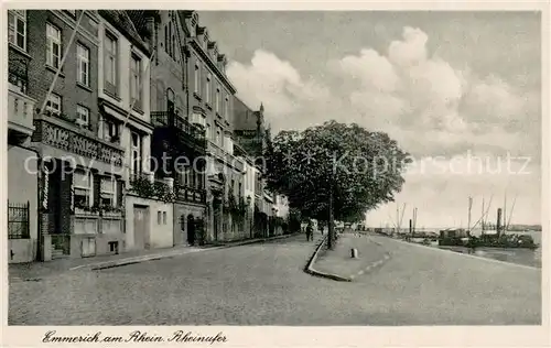 AK / Ansichtskarte Emmerich_Rhein Rheinufer Emmerich Rhein