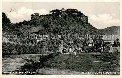 AK / Ansichtskarte Nideggen_Eifel Burg u. Ruhrpartie Nideggen Eifel