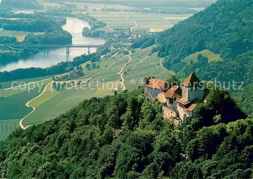 AK / Ansichtskarte Stein_Rhein_SH Burg Hohenklingen Fliegeraufnahme 