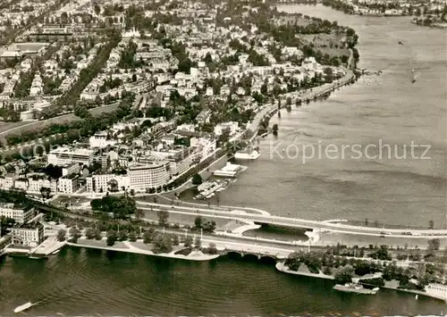 AK / Ansichtskarte Hamburg Fliegeraufnahme mit Aussenalster und Neue Lombardsbruecke Hamburg