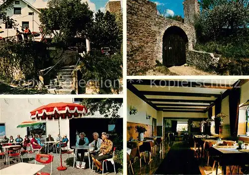 AK / Ansichtskarte Obermurach Heim Burg Terrasse Speisesaal Obermurach