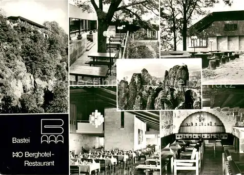 AK / Ansichtskarte Bastei_Saechsische Schweiz Berghotel Restaurant Speisesaal Gaststube Bastei_Saechsische Schweiz