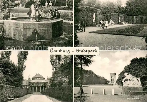 AK / Ansichtskarte Hamburg Pinguinbrunnen Eva Garten Trinkhalle Planetarium Hamburg