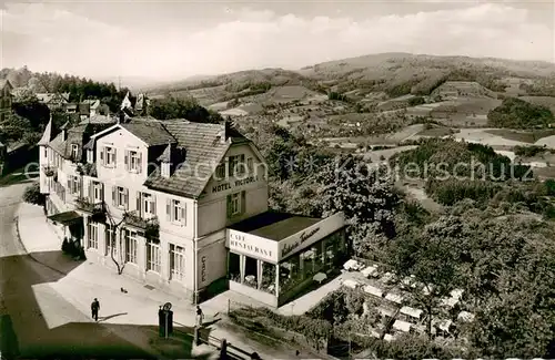 AK / Ansichtskarte Lindenfels_Odenwald Kaffee Terrassenrestaurant Kurhotel Auguste Viktoria Aussenansicht Lindenfels Odenwald