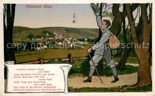 AK / Ansichtskarte Morsbach_Sieg Spruch Morsbach Sieg