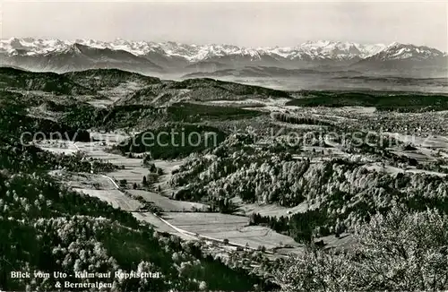 AK / Ansichtskarte Uetliberg_ZH Berghaus Uto Kulm Reppischtal und Berner Alpen Uetliberg ZH