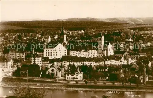 AK / Ansichtskarte Aarau_AG Halde und Umgebung Panorama Aarau_AG