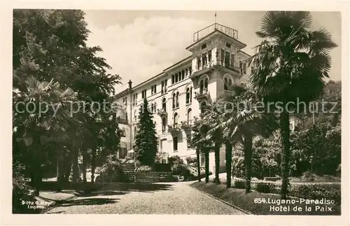 AK / Ansichtskarte Paradiso_Lago_di_Lugano Hotel de la Paix Paradiso_Lago_di_Lugano