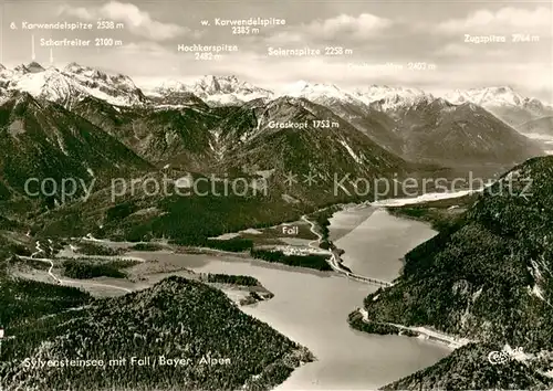 AK / Ansichtskarte Sylvensteinsee_Lenggries mit Fall Fliegeraufnahme Sylvensteinsee_Lenggries