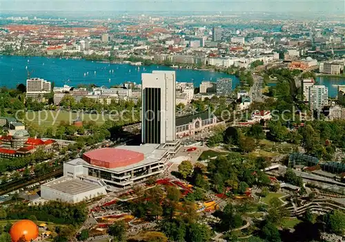 AK / Ansichtskarte Hamburg Blick vom Fernsehturm auf Congress Centrum und Alster Hamburg