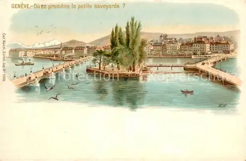 AK / Ansichtskarte Geneve_GE Ou se promene la petite savoyarde Geneve_GE