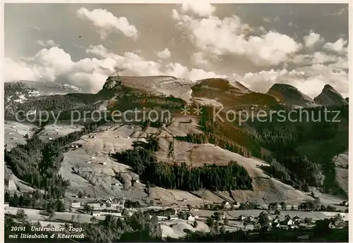 AK / Ansichtskarte Unterwasser__Toggenburg_SG Panorama mit Iltiosbahn und Kaeserruck 