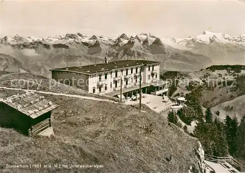 AK / Ansichtskarte Stanserhorn_NW Fliegeraufnahme mit Unterwaldneralpen 