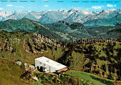 AK / Ansichtskarte Hochgrat Hochgratbahn Bergstation Blick auf Allgaeuer Hochalpen Hochgrat