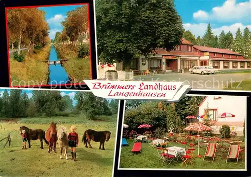 AK / Ansichtskarte Langenhausen Bruemmers Landhaus Ponys Natur Langenhausen