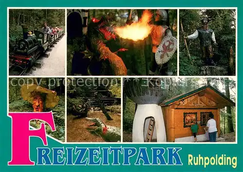 AK / Ansichtskarte Ruhpolding Freizeitpark Teilansichten Mini Eisenbahn Ruhpolding