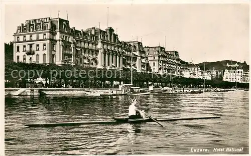 AK / Ansichtskarte Luzern_Vierwaldstaettersee Hotel National Luzern_Vierwaldstaettersee