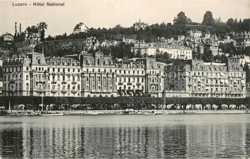 AK / Ansichtskarte Luzern_Vierwaldstaettersee Hotel National Luzern_Vierwaldstaettersee