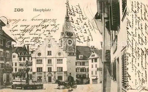 AK / Ansichtskarte Zug_Zugersee Hauptplatz 