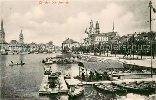 AK / Ansichtskarte Zuerich_ZH Limmatpartie Zuerich_ZH