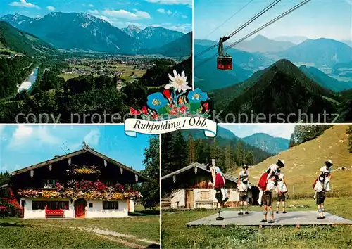 AK / Ansichtskarte Ruhpolding Teilansichten Fest Tanz Gondel Ruhpolding