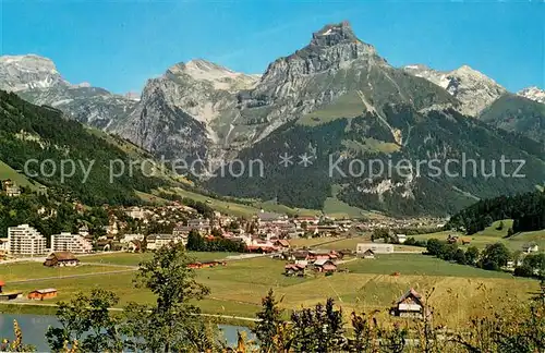 AK / Ansichtskarte Engelberg__OW Panorama mit Hahnen 