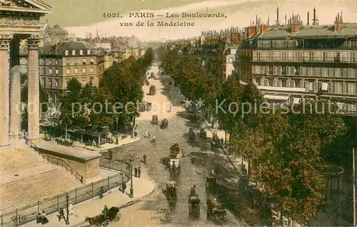 AK / Ansichtskarte Paris_75 Les Boulevards vus de la Madeleine 