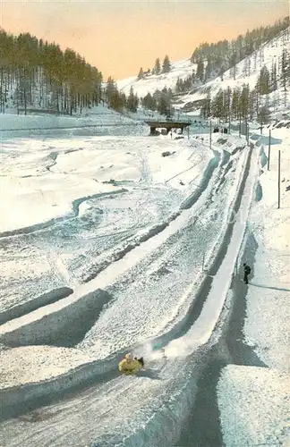 AK / Ansichtskarte Samaden Bobsleigh Bahn Samaden