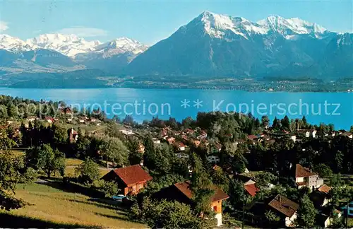 AK / Ansichtskarte Huenibach Thunersee Bluemlisalp Niesen Huenibach