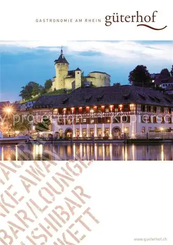 AK / Ansichtskarte Schaffhausen__SH Hotel Restaurant Gueterhof am Rhein Schloss 