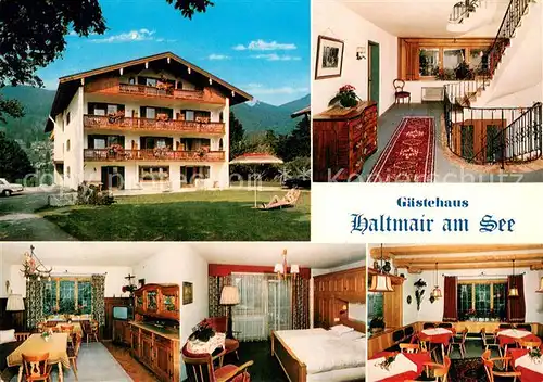 AK / Ansichtskarte Rottach Egern Gaestehaus Haltmair am See Fremdenzimmer Gastraum Rottach Egern