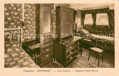 AK / Ansichtskarte Dampfer_Oceanliner SUFFREN Typical State Room 