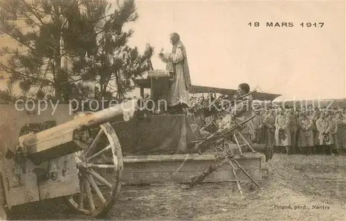 AK / Ansichtskarte Militaria_Geschuetze Peigue 18 MARS 1917 Betten Militaria Geschuetze