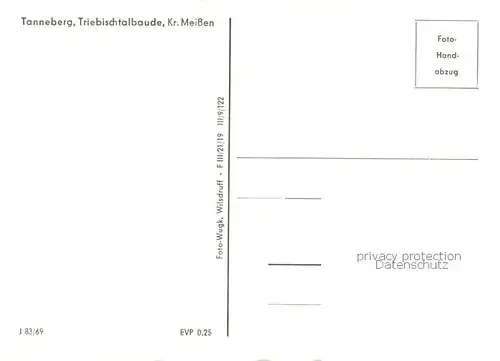 AK / Ansichtskarte Tanneberg_Triebischtal Triebischtalbaude im Wald 