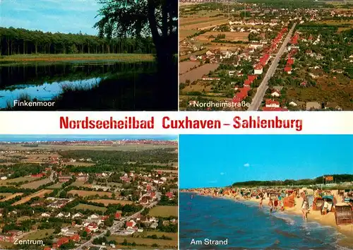 AK / Ansichtskarte Sahlenburg_Cuxhaven Fliegeraufnahme Nordheimstrasse Strand Finkenmoor 