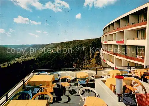 AK / Ansichtskarte Wildbad_Schwarzwald Sommerberghotel Terrasse Aussicht Wildbad_Schwarzwald