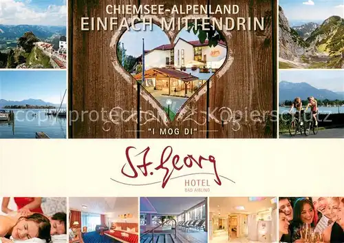AK / Ansichtskarte Bad_Aibling St. Georg Hotel Chiemsee Radfahren Alpenpanorama Bad_Aibling