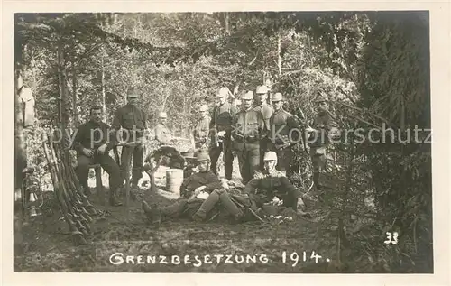 AK / Ansichtskarte Militaria_Schweiz Grenzbesetzung 1914 Militaria Schweiz