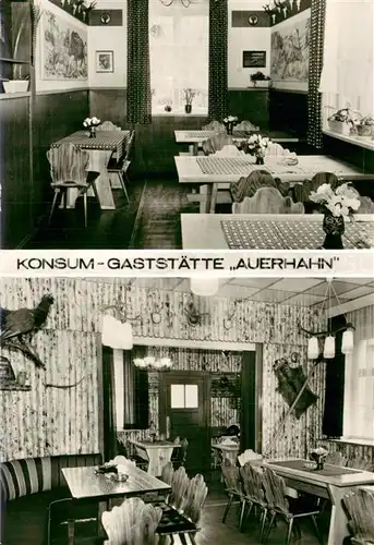 AK / Ansichtskarte Rohrbach_Saalfeld Konsum Gaststaette Auerhahn Gaststube Rohrbach Saalfeld