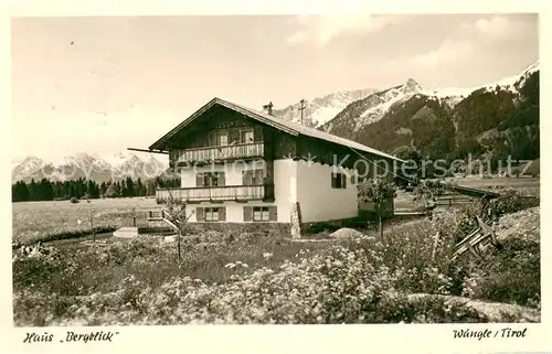 AK / Ansichtskarte Waengle Haus Bergblick Aussenansicht Waengle