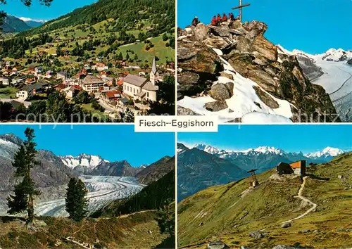 AK / Ansichtskarte Fiesch Kuehboden Eggishorn am Grossen Aletschgletscher Fiesch