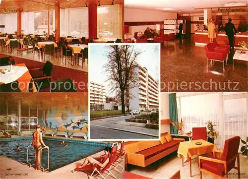 AK / Ansichtskarte Wiesbaden Kurkliniken Dr Drexler Gastraeume Rezeption Hallenbad Wiesbaden