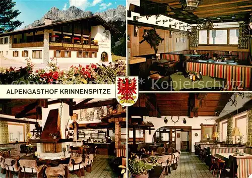AK / Ansichtskarte Nesselwaengle_Tirol Alpengasthof Krinnenspitze Gastraeume Nesselwaengle_Tirol